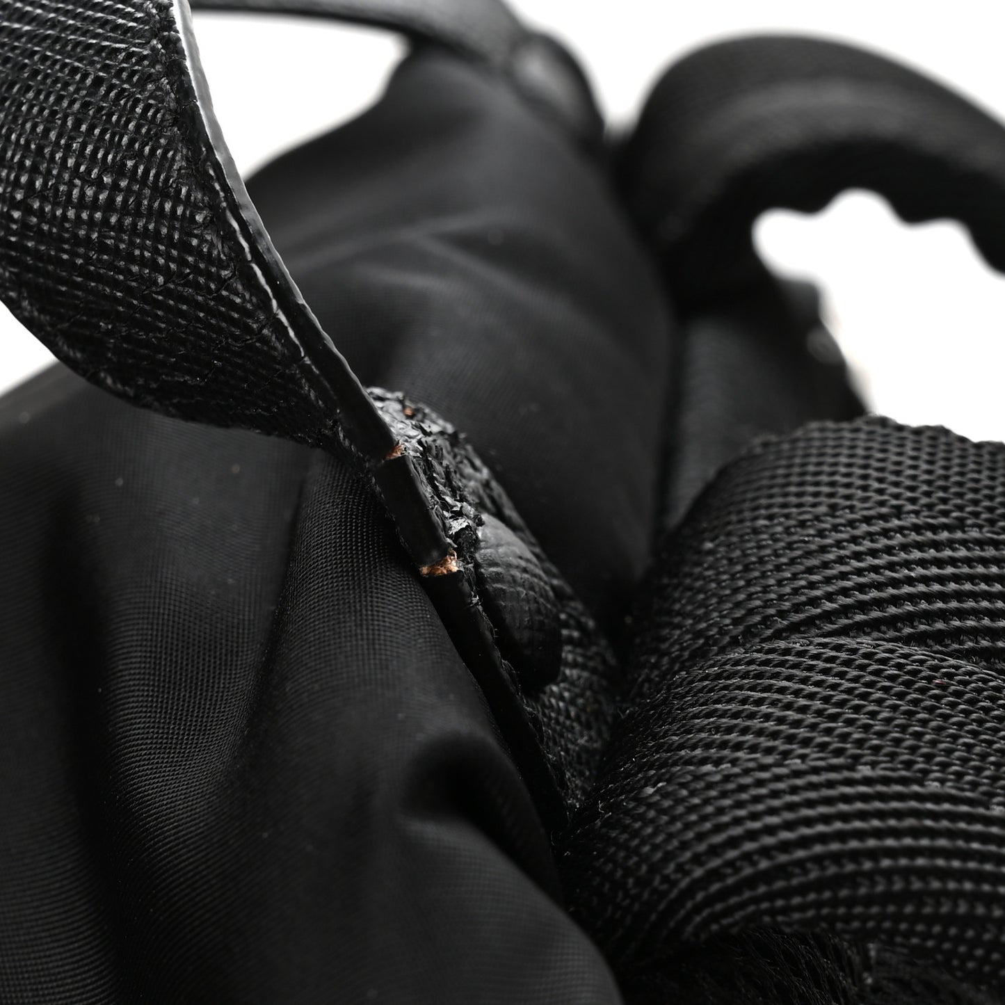 Tessuto Nylon Saffiano Day Backpack Black