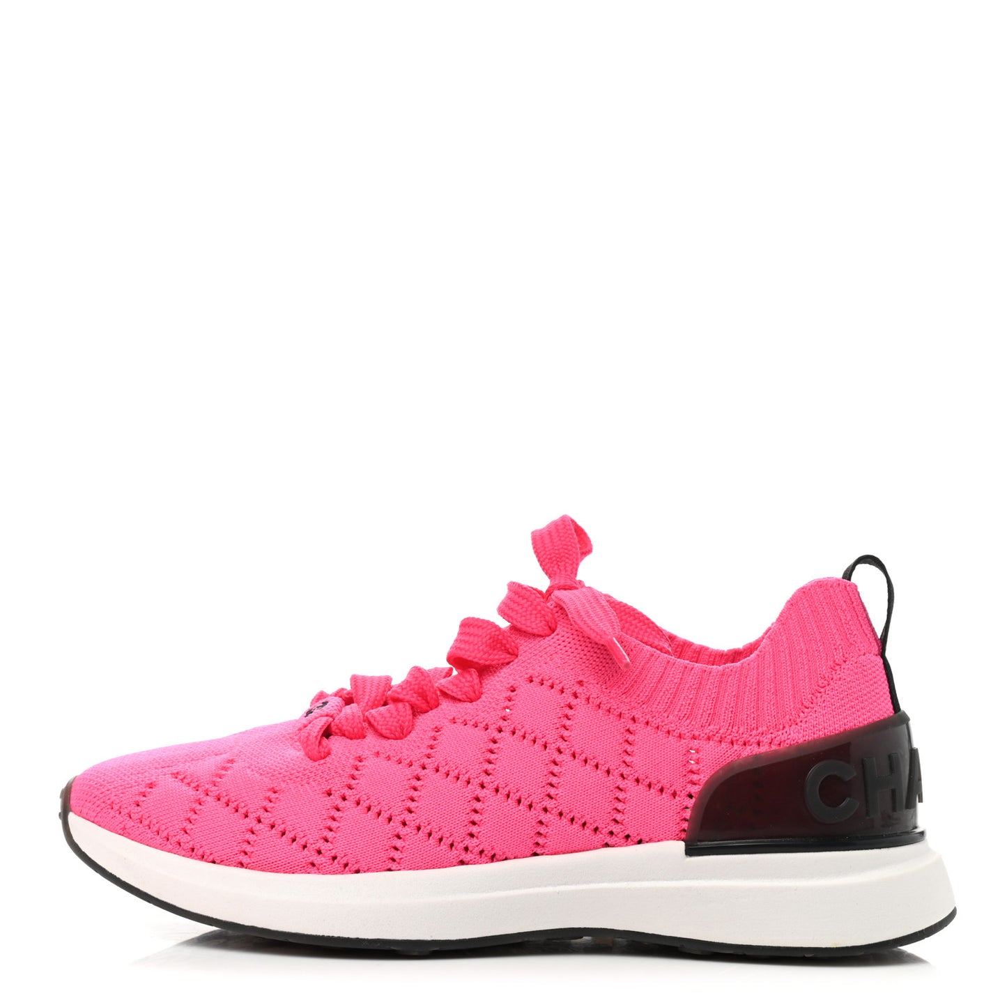 Mixed Fibers Quilted Womens CC Sneakers 36.5 Bright Pink
