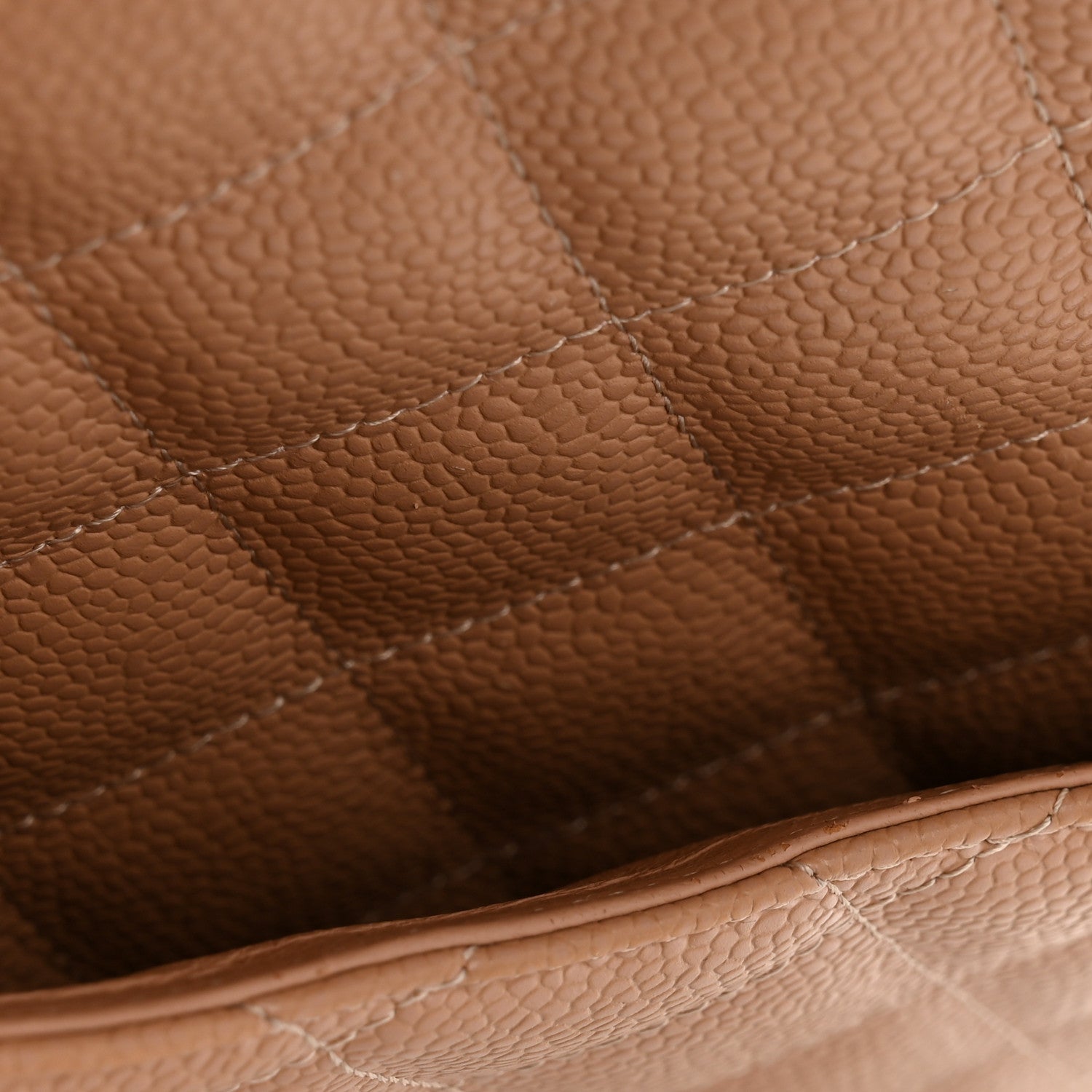 Chanel Caviar Quilted Jumbo Single Flap Dark Beige 14 of 14