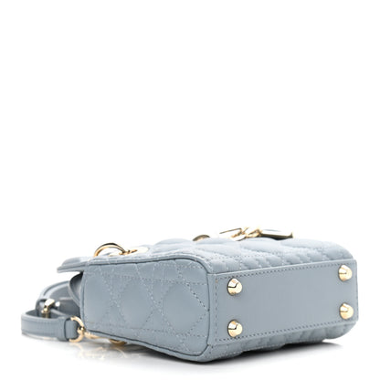 Christian Dior Lambskin Cannage Micro Lady Dior Cloud Blue 4 of 11