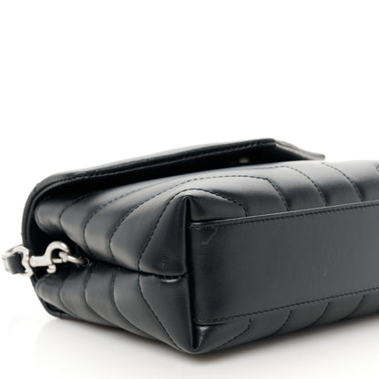 Saint Laurent Calfskin Y Quilted Monogram Toy Loulou Crossbody Bag Black 10 of 11
