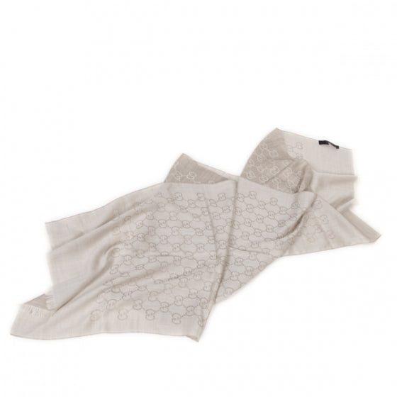 Gucci Wool Silk Monogram Scarf 5 of 9