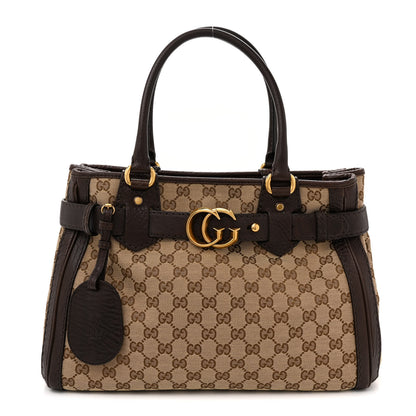 Gucci Monogram Medium GG Running Tote Dark Brown 1 of 12