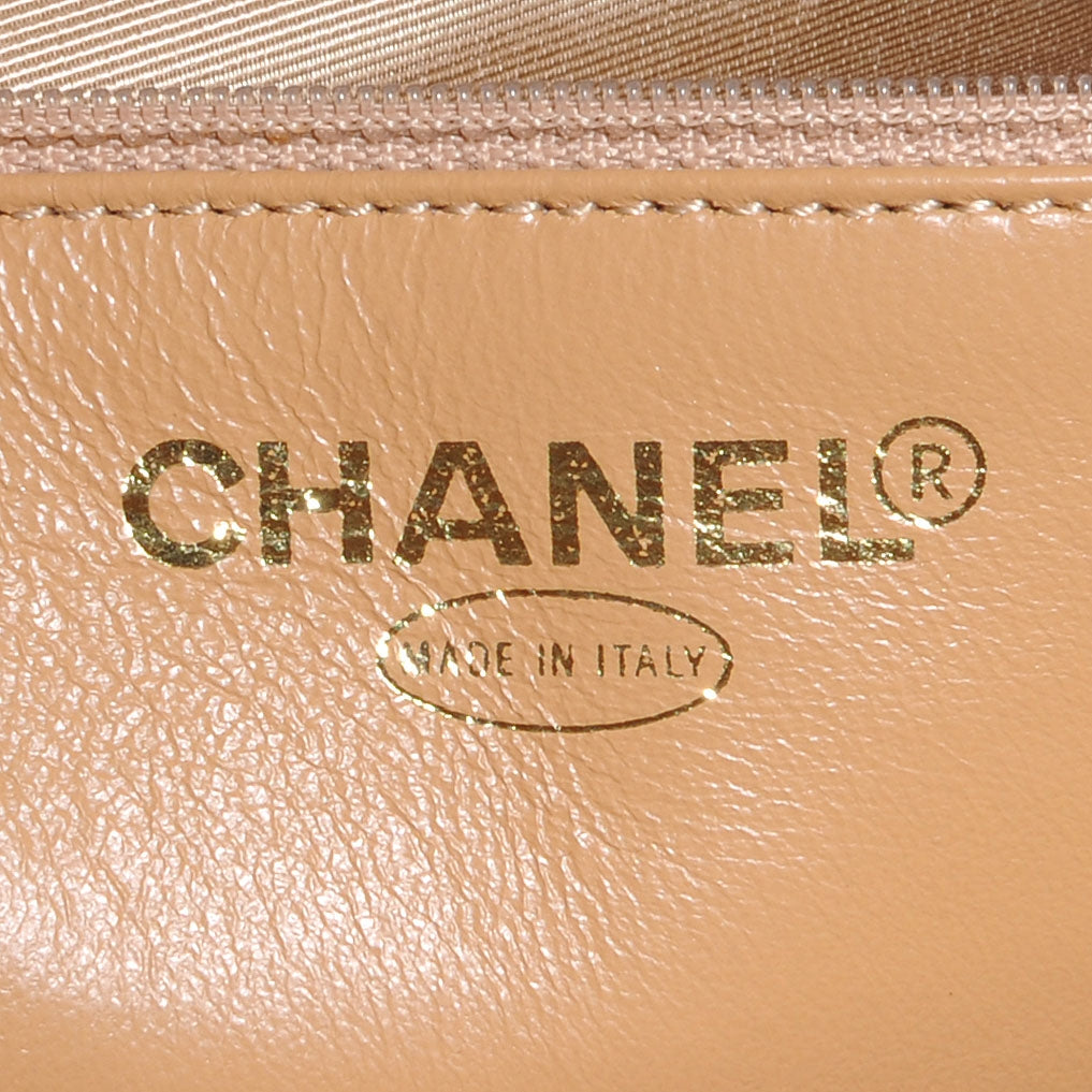 Lambskin Medallion Tote Beige