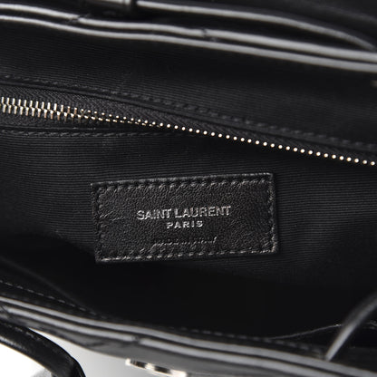 Saint Laurent Calfskin Y Quilted Monogram Small Loulou Backpack Black 5 of 10