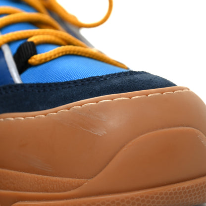 Gucci X SEGA Nylon Suede Calfskin Mens Flashtrek Sneakers 11 Bright Splash Poppy Marine Blue 11 of 11