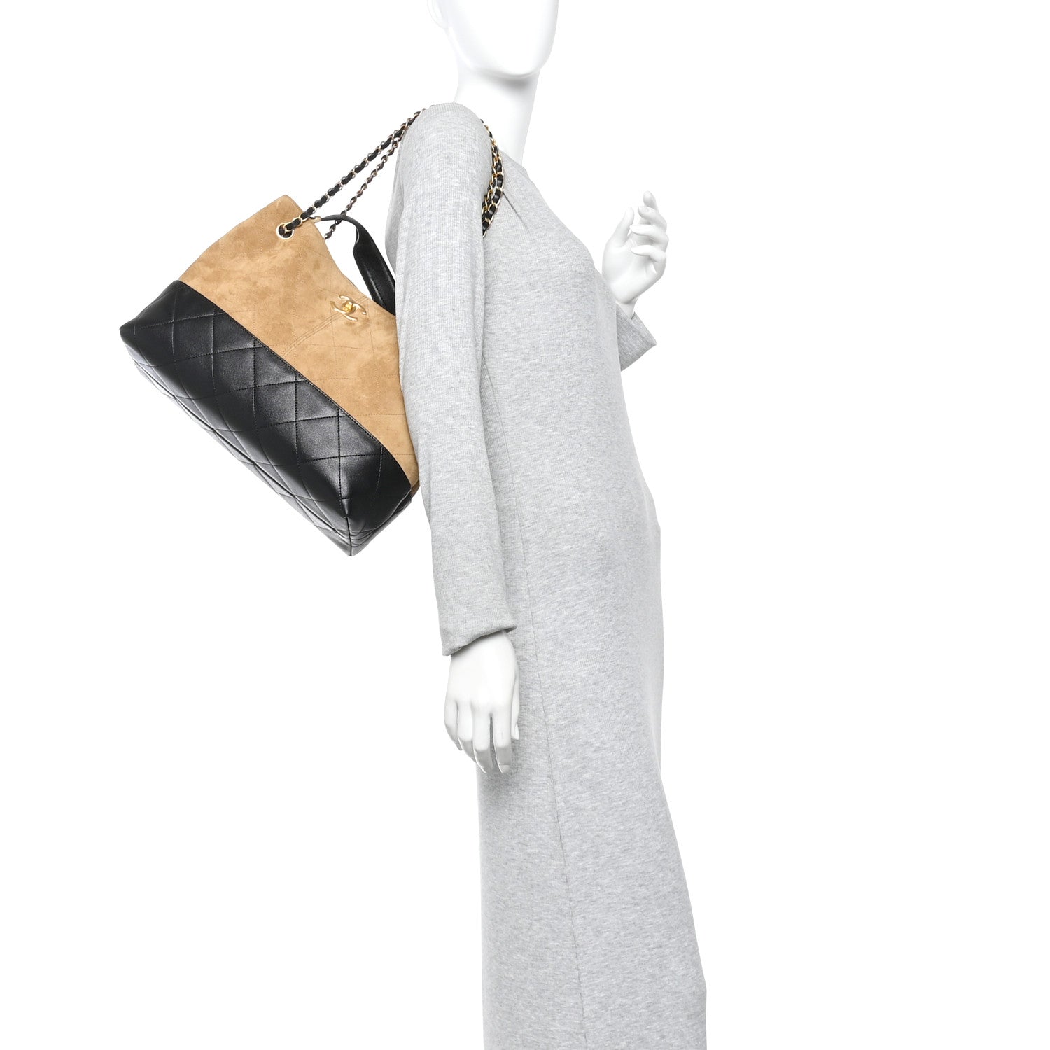 Chanel Suede Calfskin Shiny Lambskin Quilted Small Coco Base