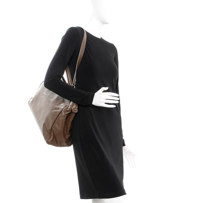 Fendi Vitello Suede Large Peekaboo Iconic Satchel Nocciola Black 2 of 8