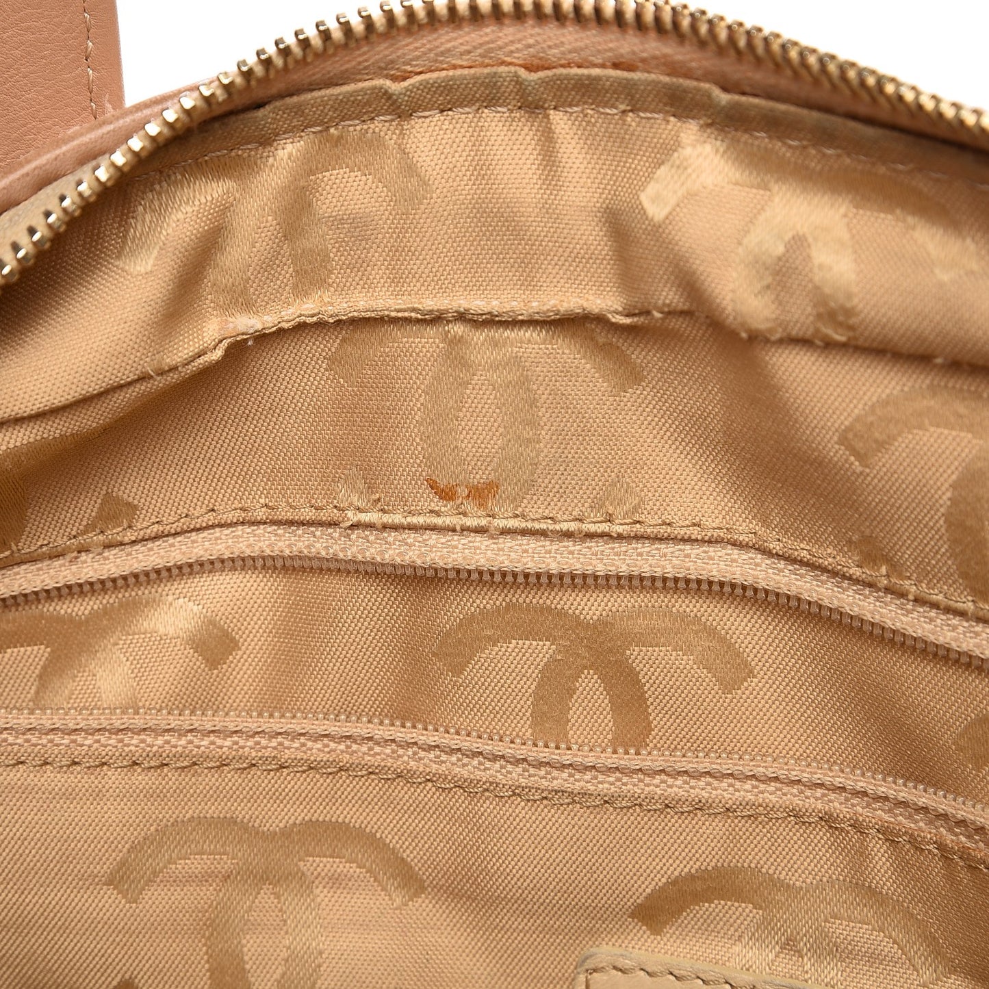 Lambskin Surpique Shoulder Bag Beige