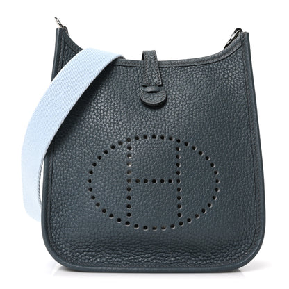 Hermes Taurillon Clemence Amazone Evelyne TPM Bleu Orage Bleu Brume 1 of 10