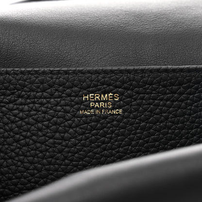 Hermes Taurillon Clemence Halzan 25 Black 6 of 12