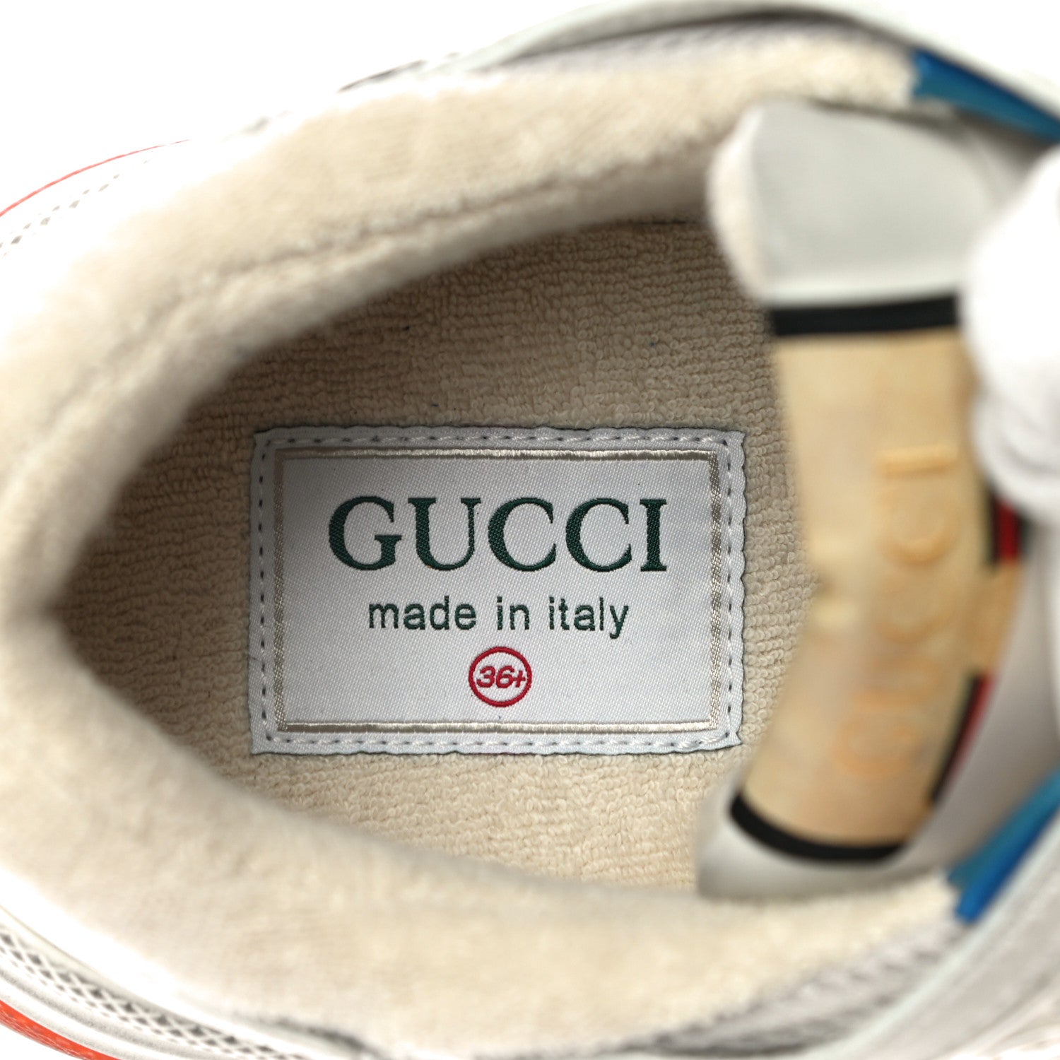 Gucci Calfskin Womens Ultrapace Sneakers 36.5 White Silver 11 of 18