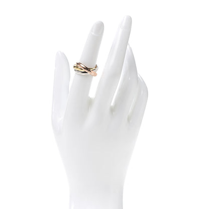 Cartier 18K Pink Yellow White Gold Classic Les Must De Cartier Trinity Ring 53 6.25 2 of 5