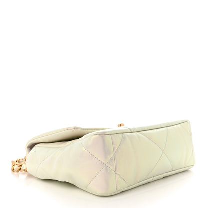 Chanel Iridescent Calfskin Quilted Medium Chanel 19 Flap White 4 of 11