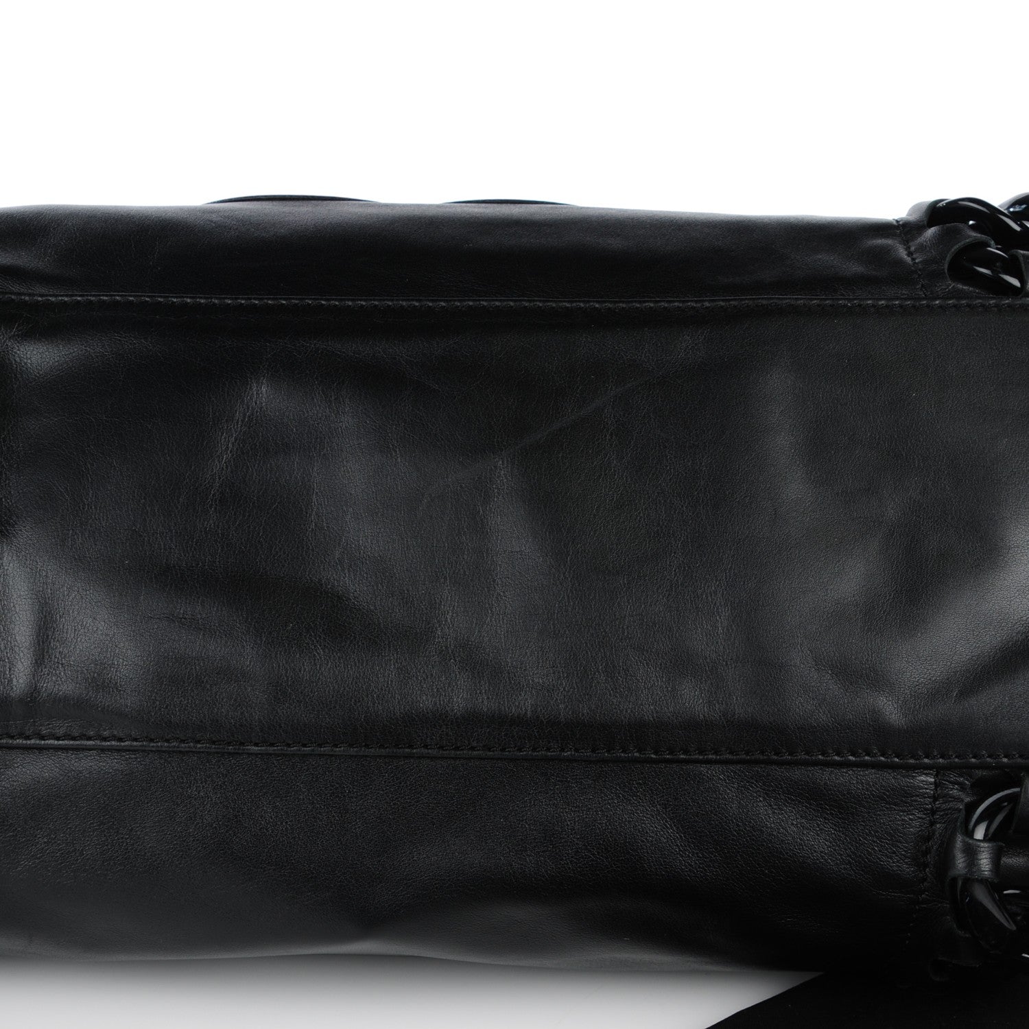 Chanel Calfskin Modern Chain Rhodoid East West Tote Black 9 of 9
