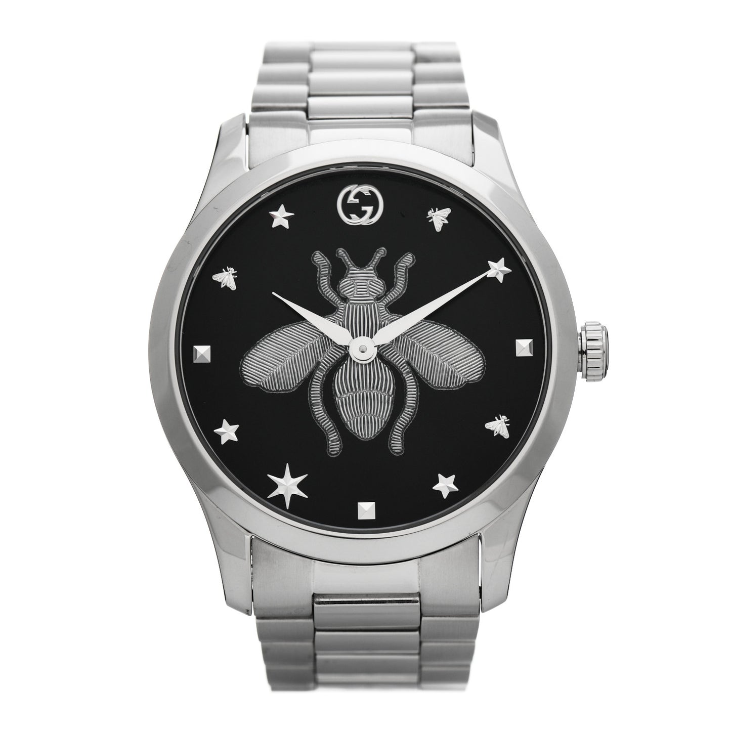 Stainless Steel 38mm G-Timeless Bee Quartz Watch Black
