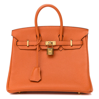 Hermes Togo Birkin 25 Orange 1 of 10