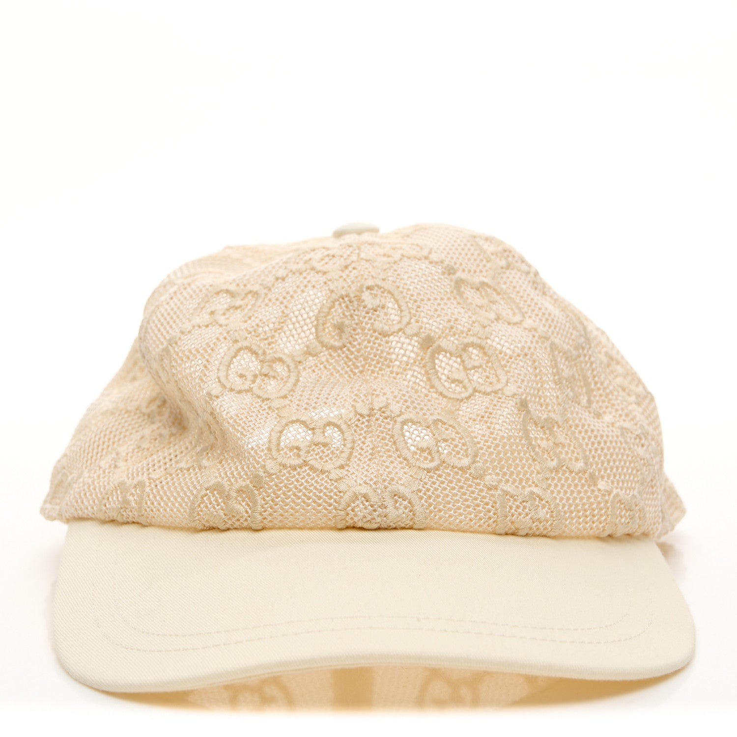Gucci Mesh GG Monogram Shivali Baseball Hat XL Cream Ivory 3 of 8