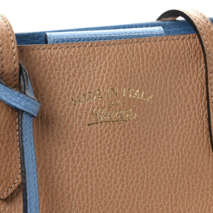 Gucci Dollar Calfskin Small Swing Tote Camelia Mineral Blue 6 of 11
