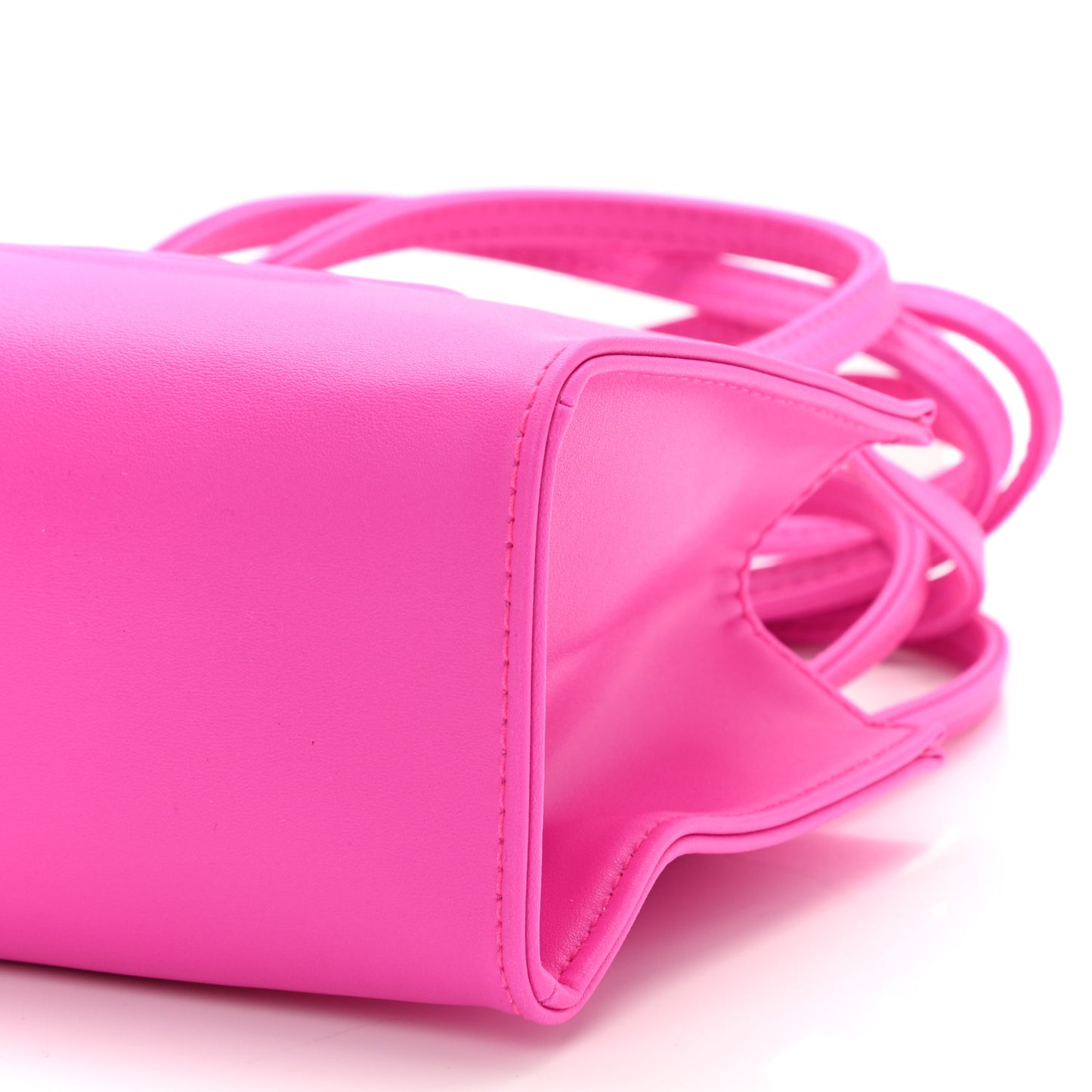 Vegan Leather Small Shopping Bag Azalea