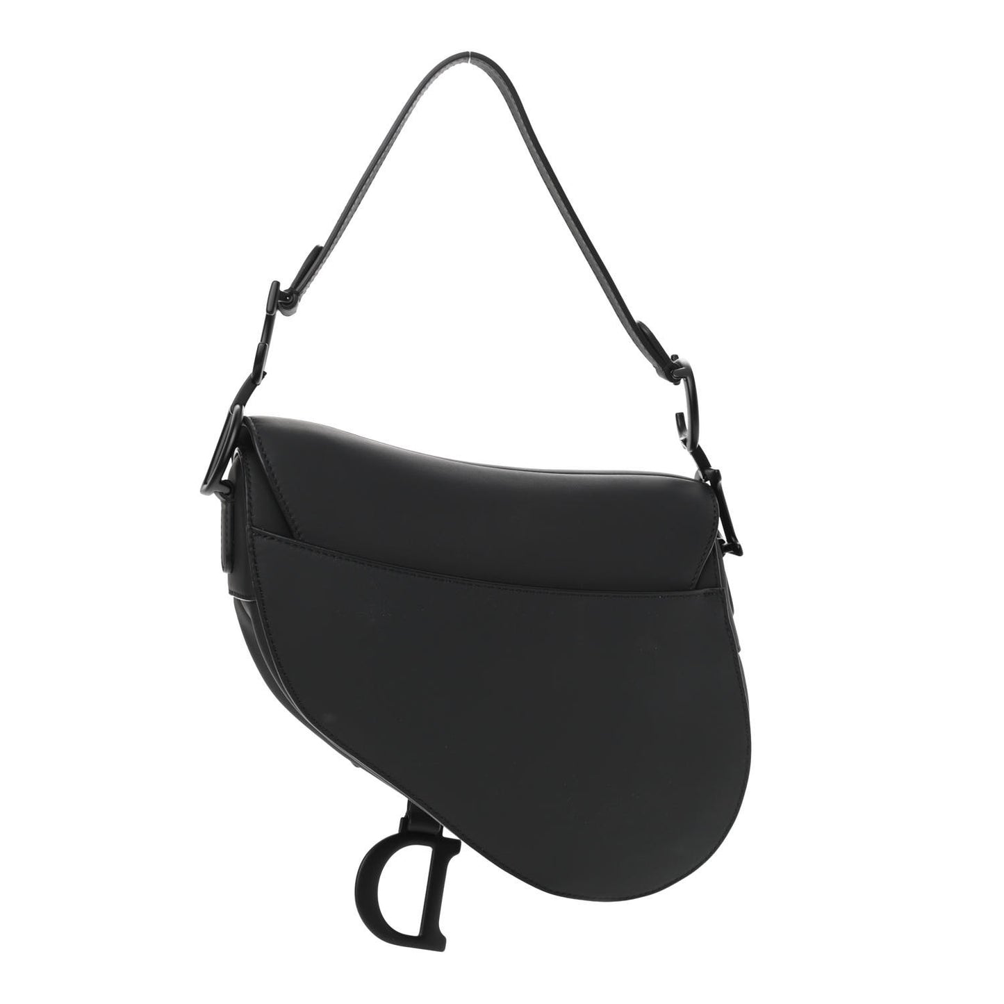 Ultra Matte Calfskin Saddle Bag Black