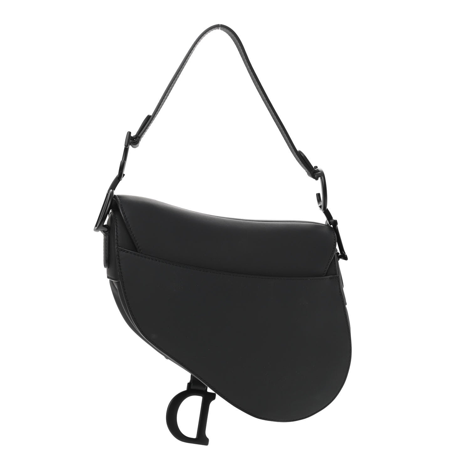 Christian Dior Ultra Matte Calfskin Saddle Bag Black 3 of 11