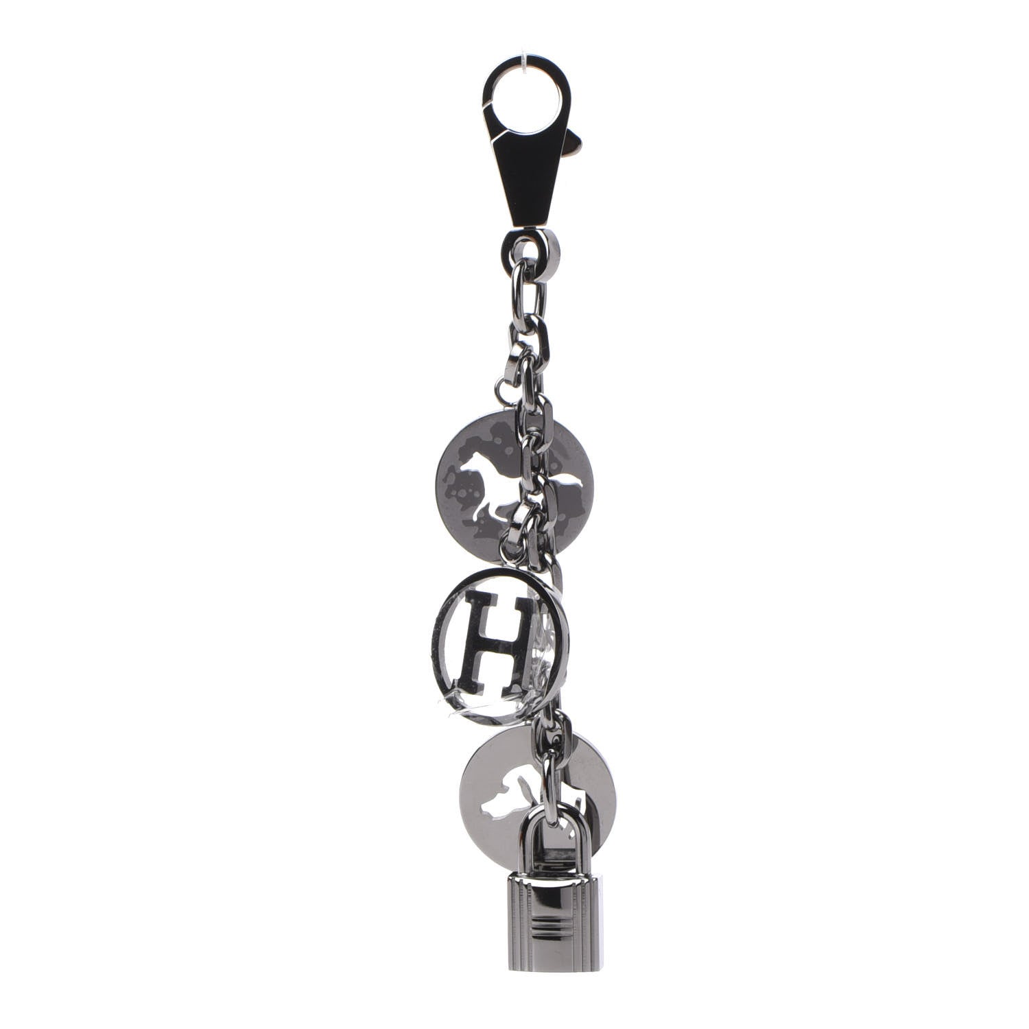 Hermes Palladium Breloque Bag Charm 3 of 5