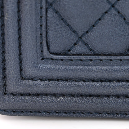 Chanel Grained Calfskin Quilted Small Boy Flap Blue 11 of 11