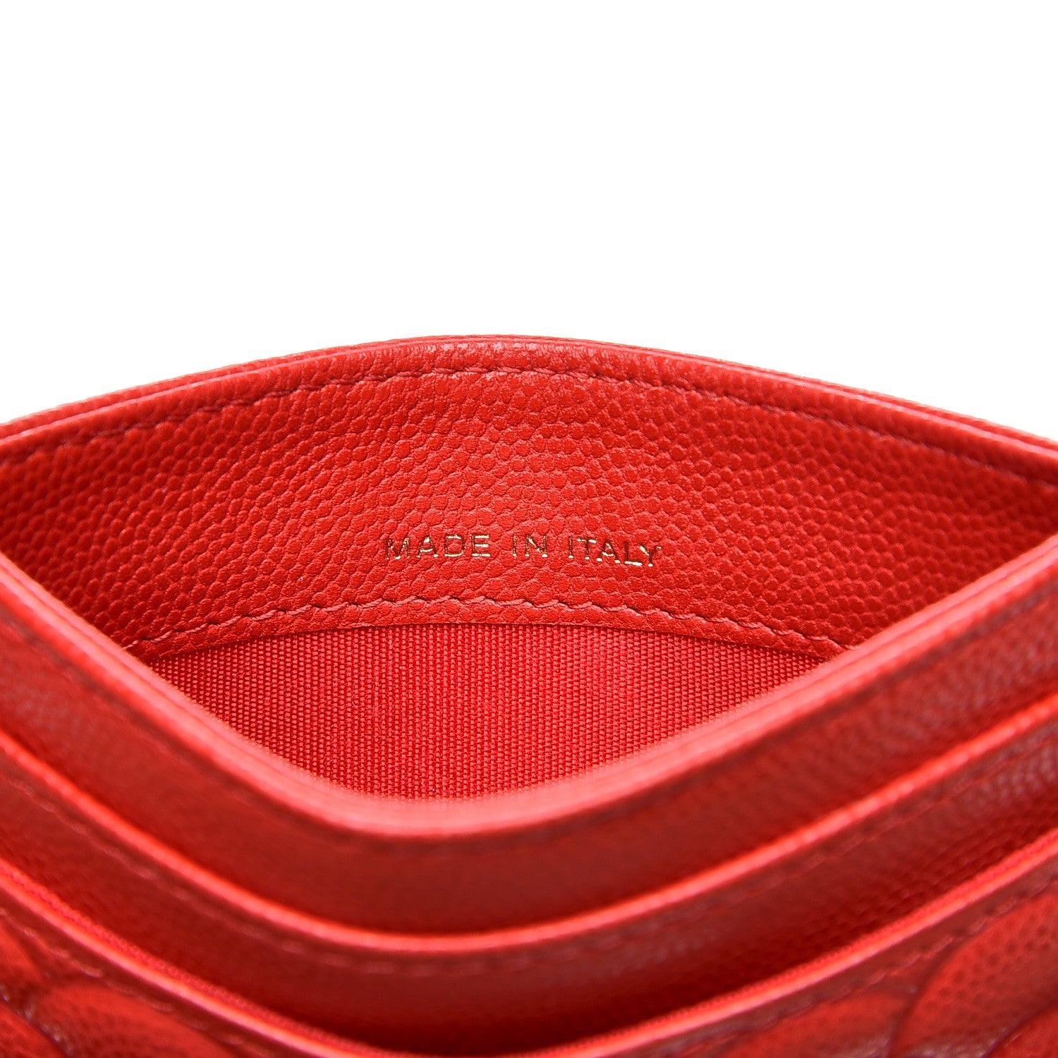Chanel Caviar Camellia Embossed Card Holder Red 16 of 18