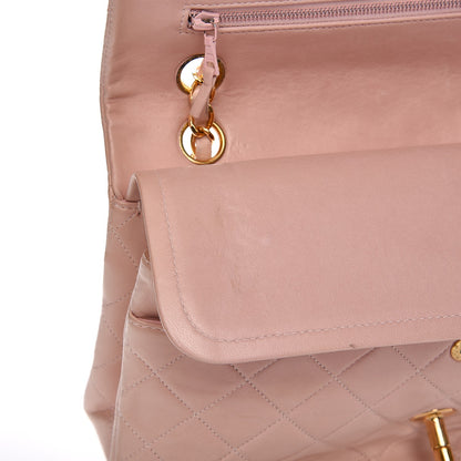 Chanel Lambskin Quilted Medium Double Flap Light Pink 13 of 17