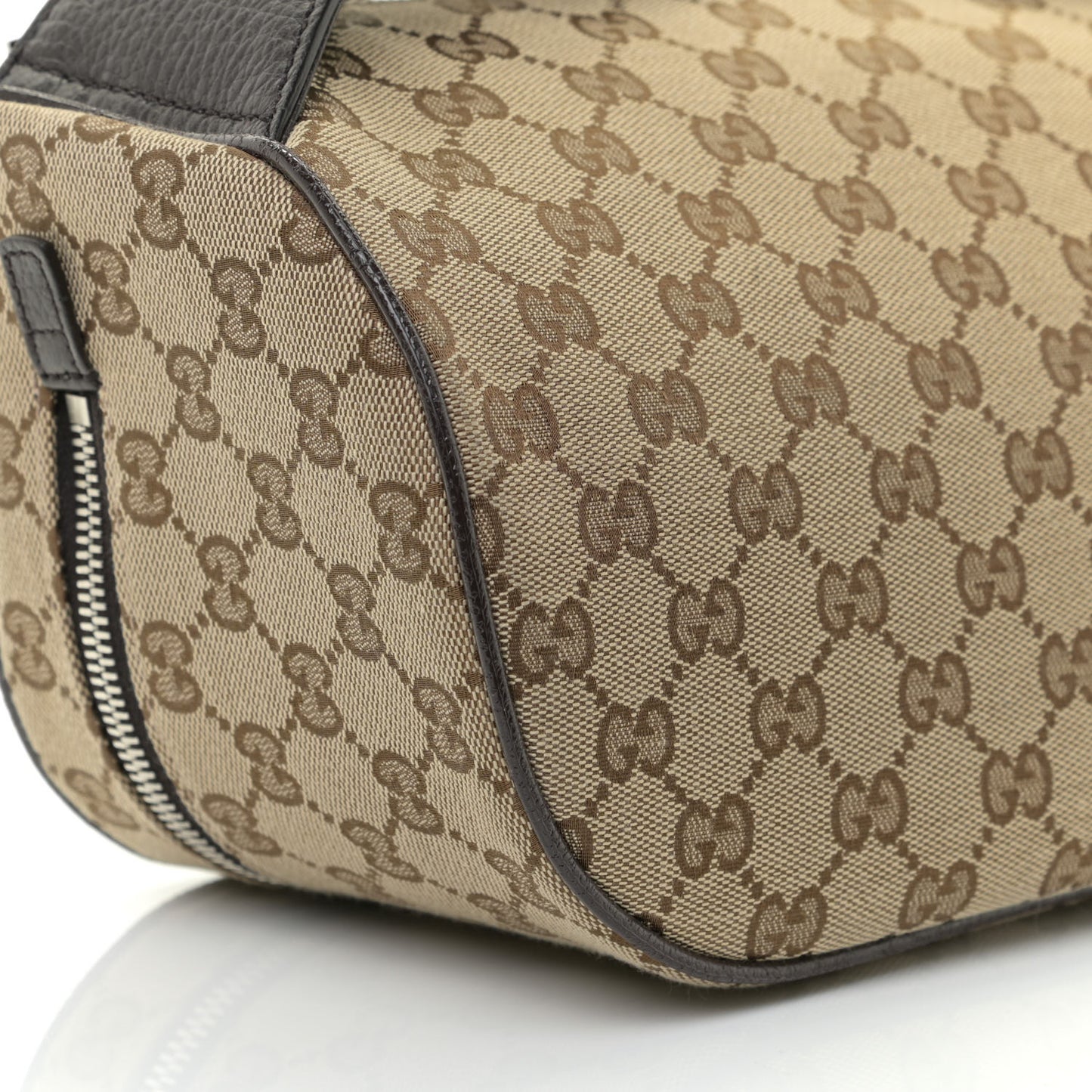 Monogram Dollar Calfskin Waist Pouch Beige Ebony Testa di Moro Marrone Scuro