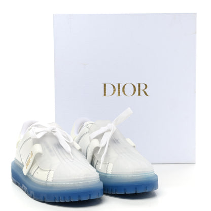 Christian Dior Calfskin Clear Rubber Dior-ID Platform Sneakers 36 White Deep Blue 9 of 9