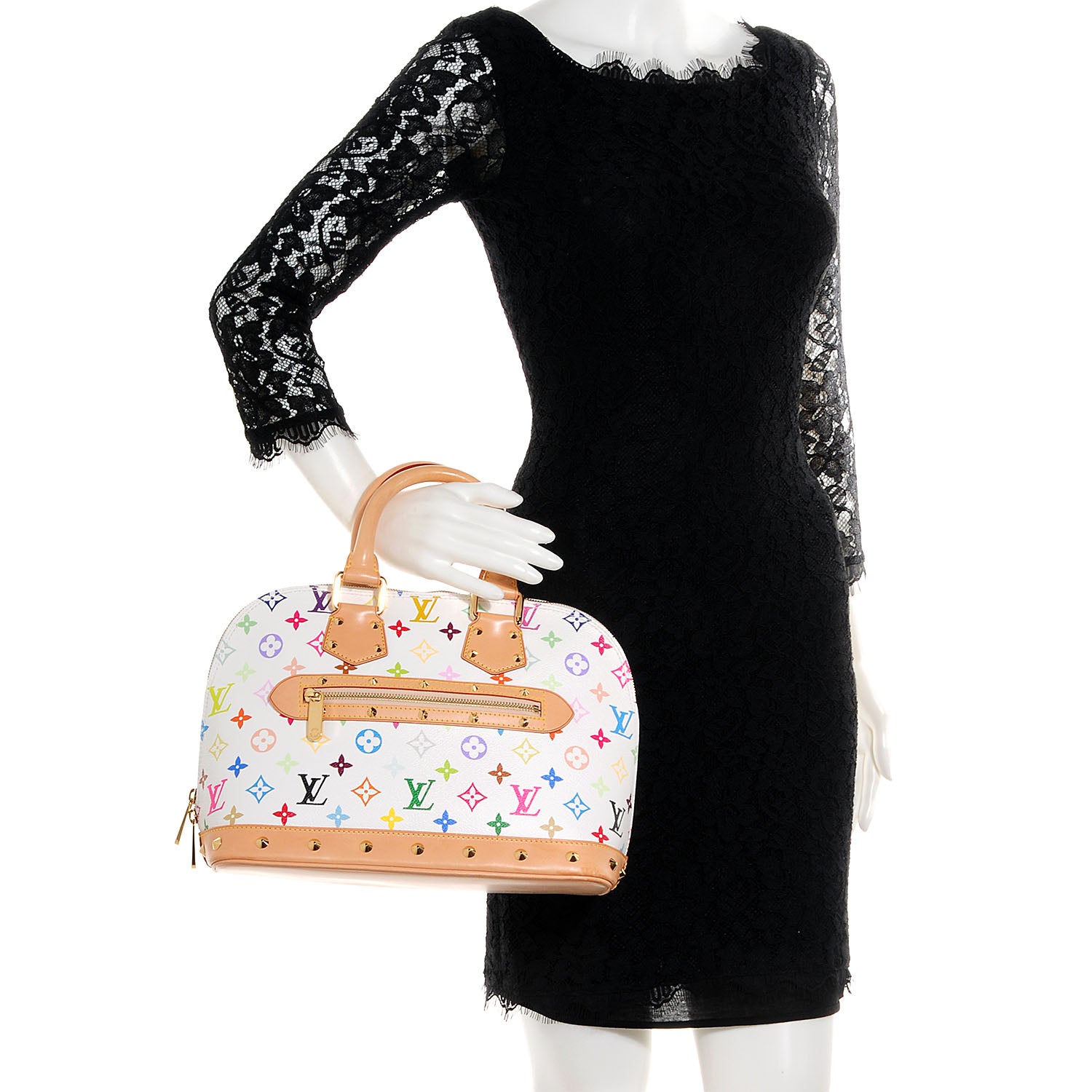 Louis Vuitton Monogram Multicolor Alma White 2 of 7