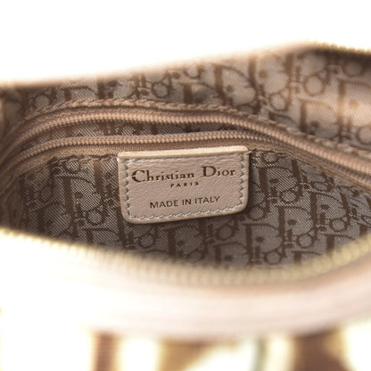 Christian Dior Canvas Leopard Print Buckle Hobo Beige 6 of 10