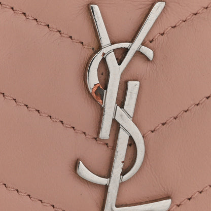 Saint Laurent Calfskin Matelasse Monogram Key Pouch Light Taupe 9 of 10