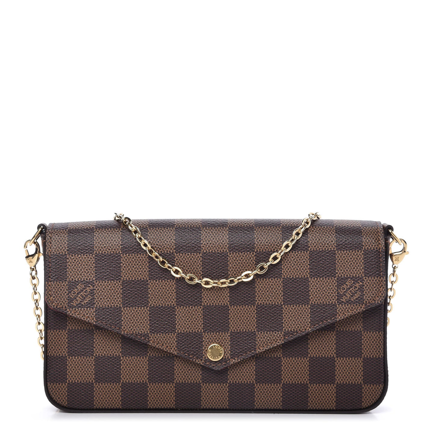 Damier Ebene Pochette Felicie Chain Wallet