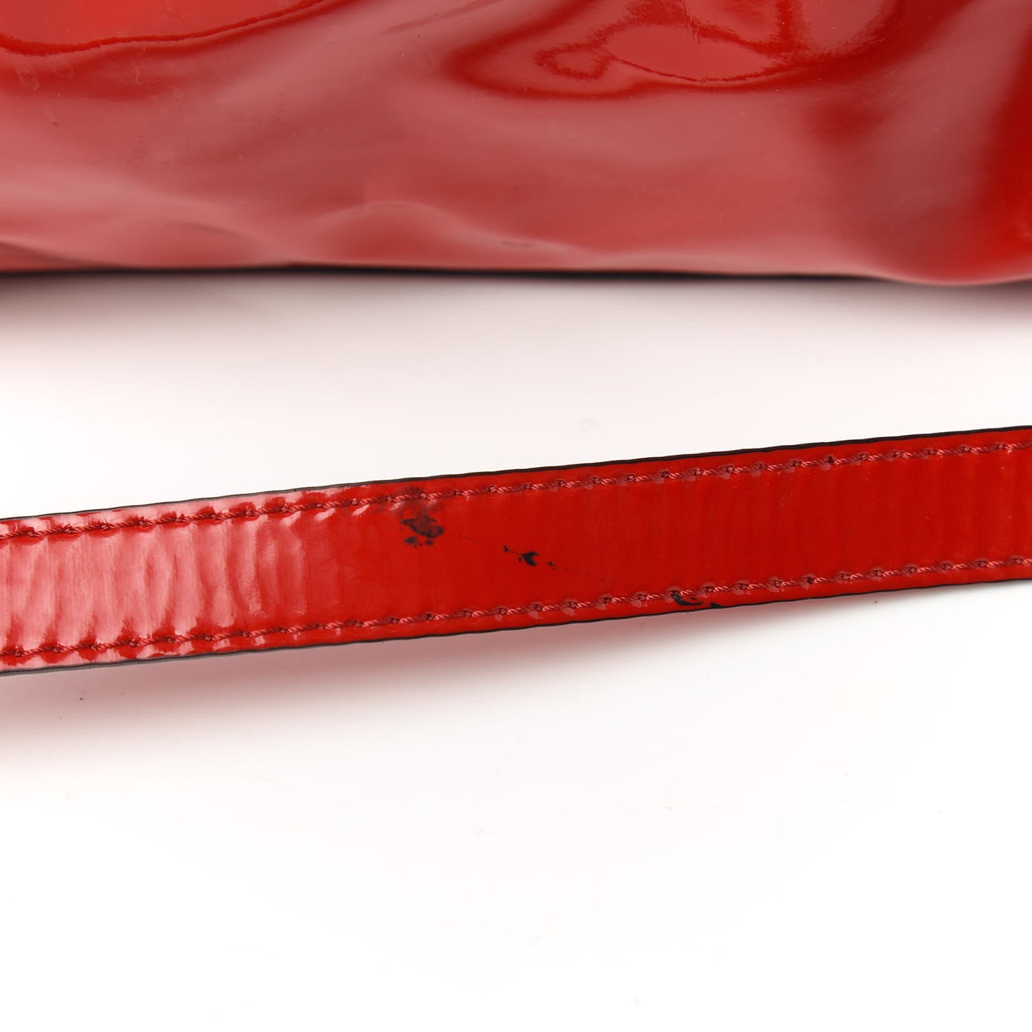 Patent Lacca Bow Dome Tote Red