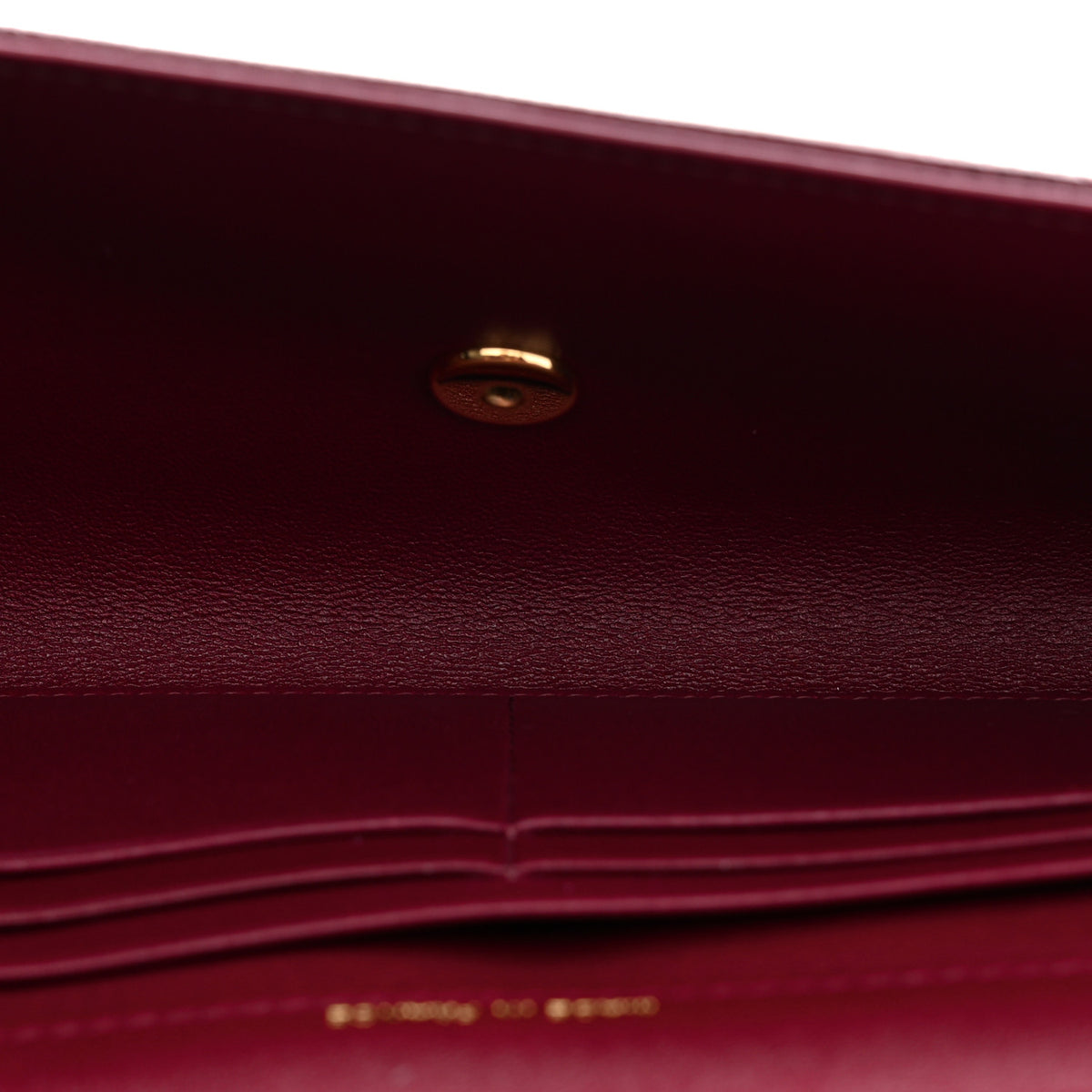 Calfskin Lizard Embossed Clutch With Chain Bordeaux