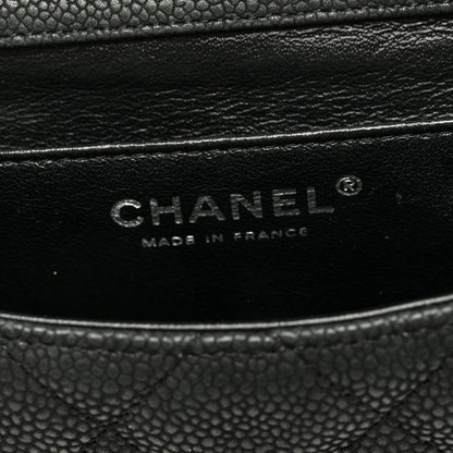 Chanel Iridescent Caviar Quilted Clutch With Chain Flap Black 6 of 9