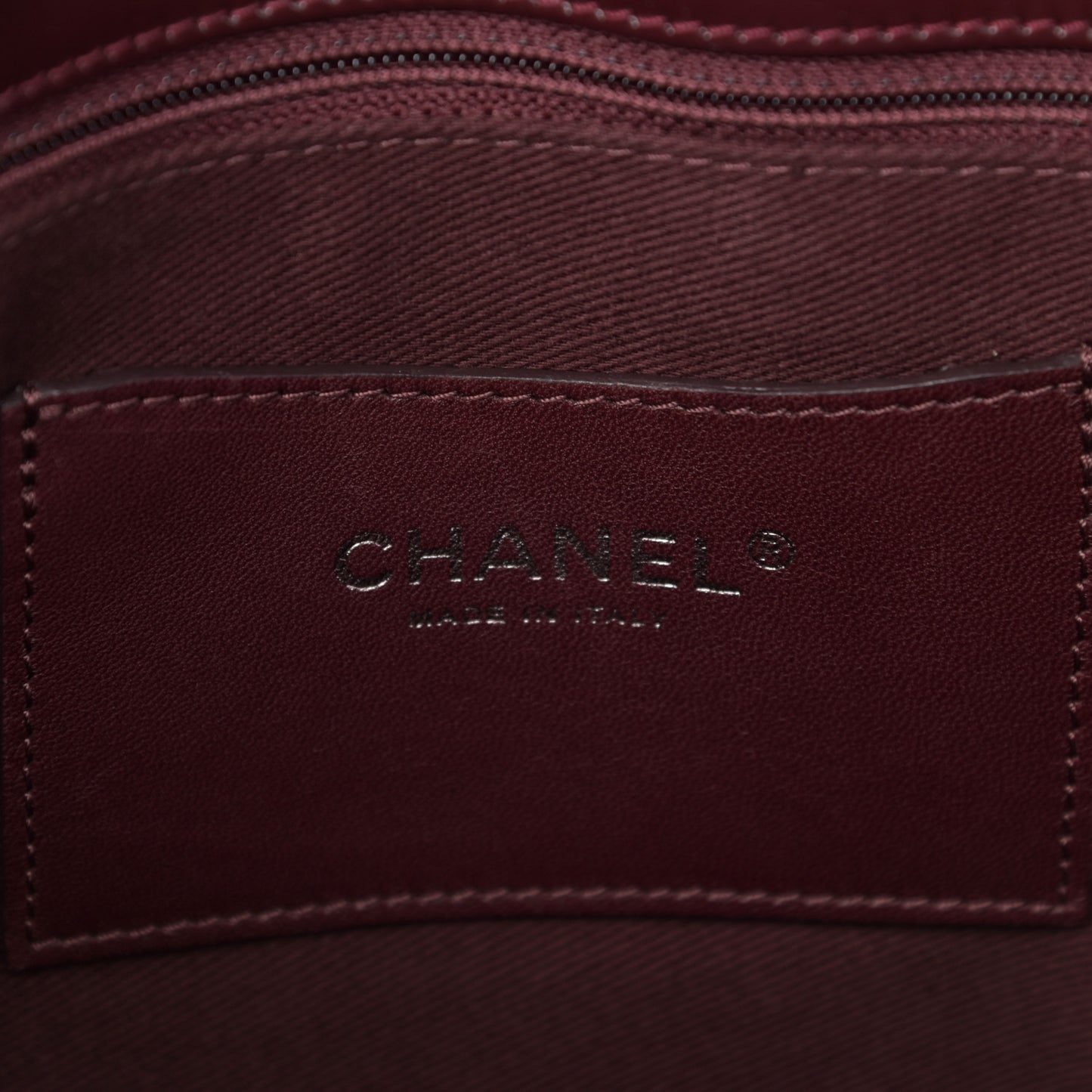 Patent Quilted Maxi Just Mademoiselle Bowling Bag Burgundy