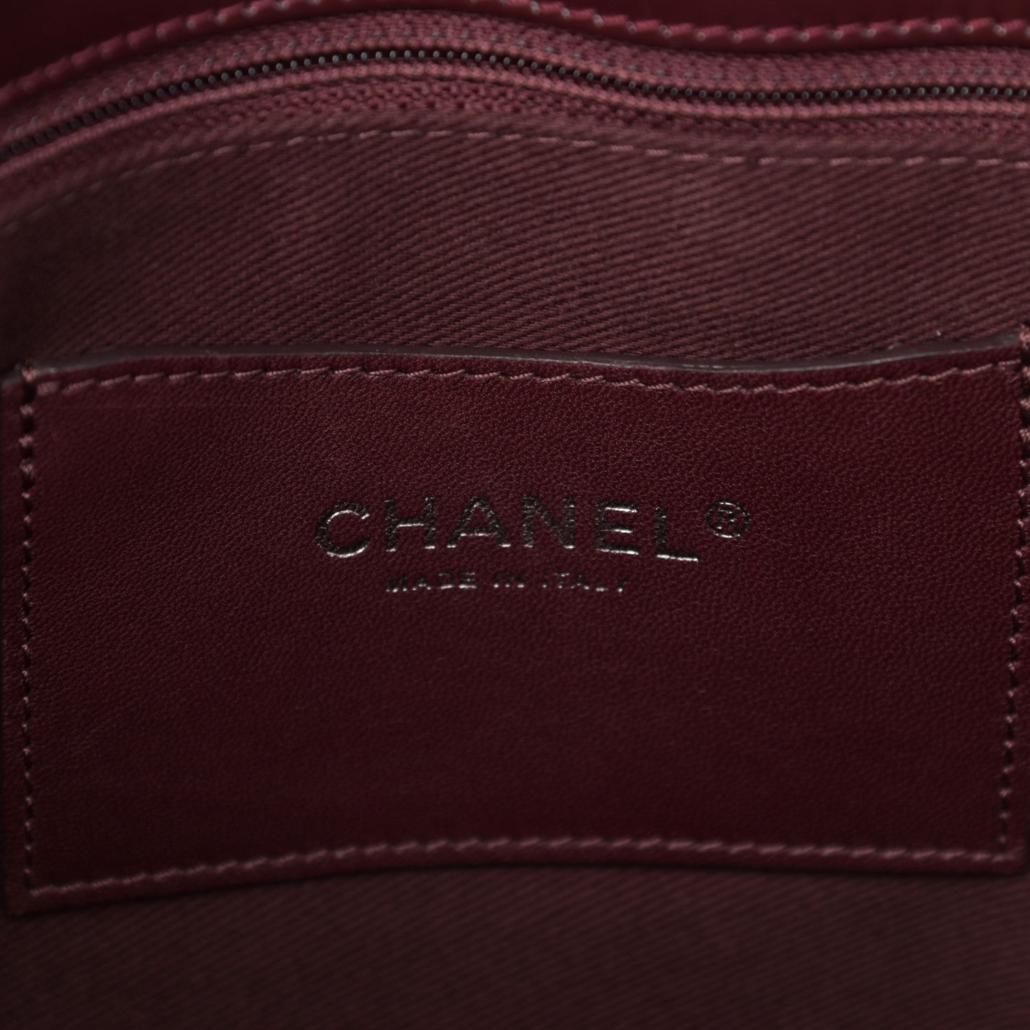 Chanel Patent Quilted Maxi Just Mademoiselle Bowling Bag Burgundy 6 of 11