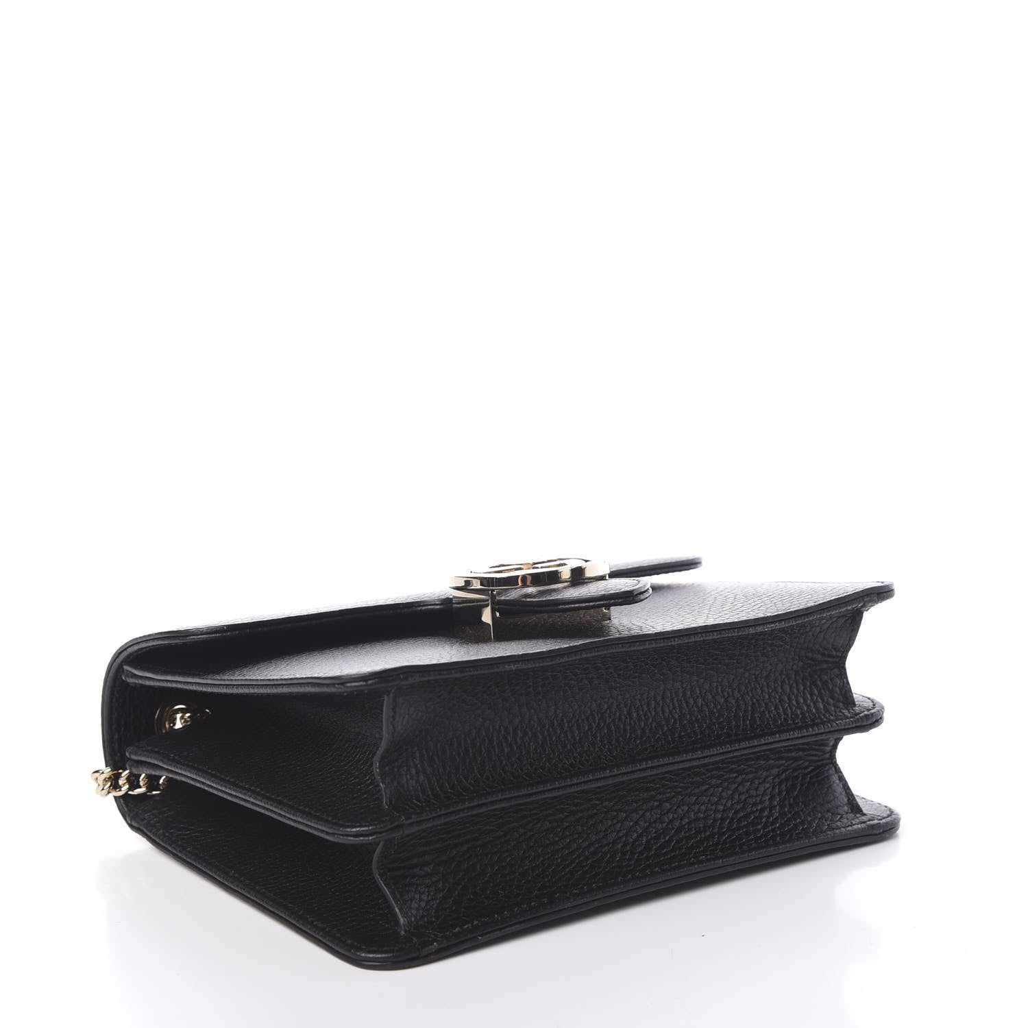 Gucci Dollar Calfskin Small Interlocking G Shoulder Bag Black 3 of 9
