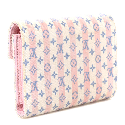 Louis Vuitton Minigram LV Stamp Victorine Wallet Blue 3 of 8