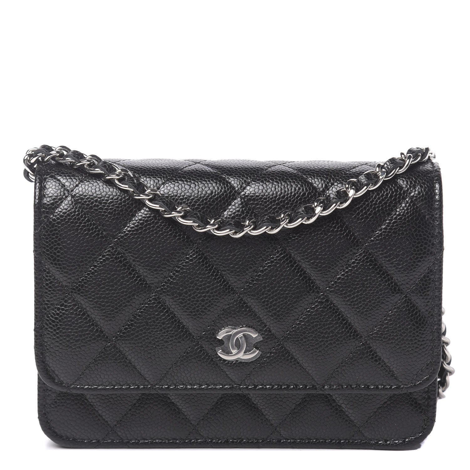 Chanel Caviar Quilted Mini Wallet On Chain WOC Black 1 of 11