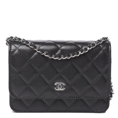 Chanel Caviar Quilted Mini Wallet On Chain WOC Black 1 of 11