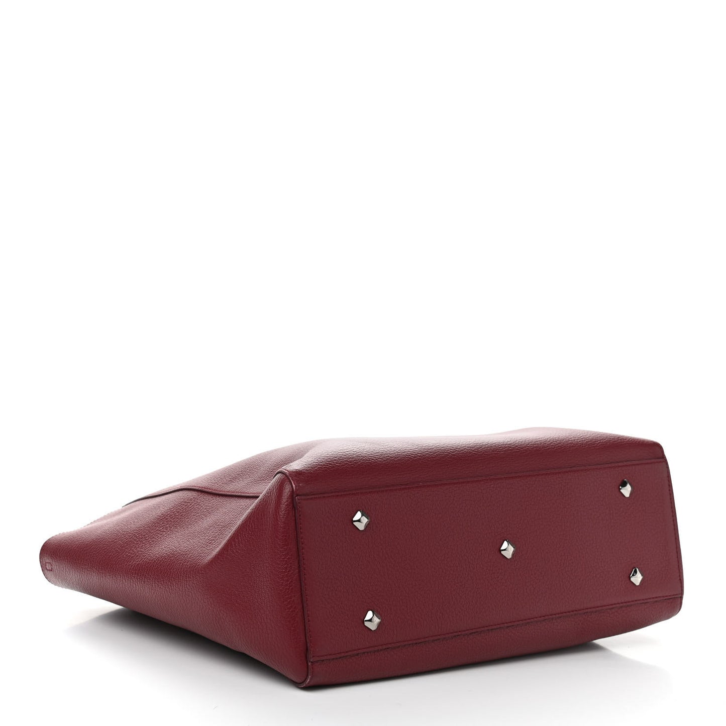 Grained Calfskin Medium Reversible Wandel Tote Ruby Tan