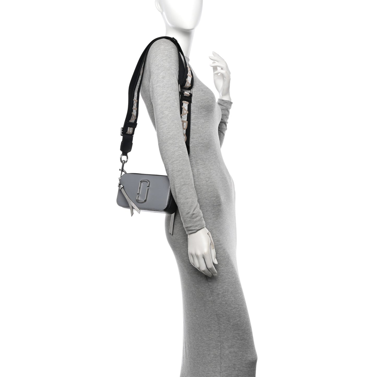 Saffiano Small Snapshot Camera Bag Wolf Grey