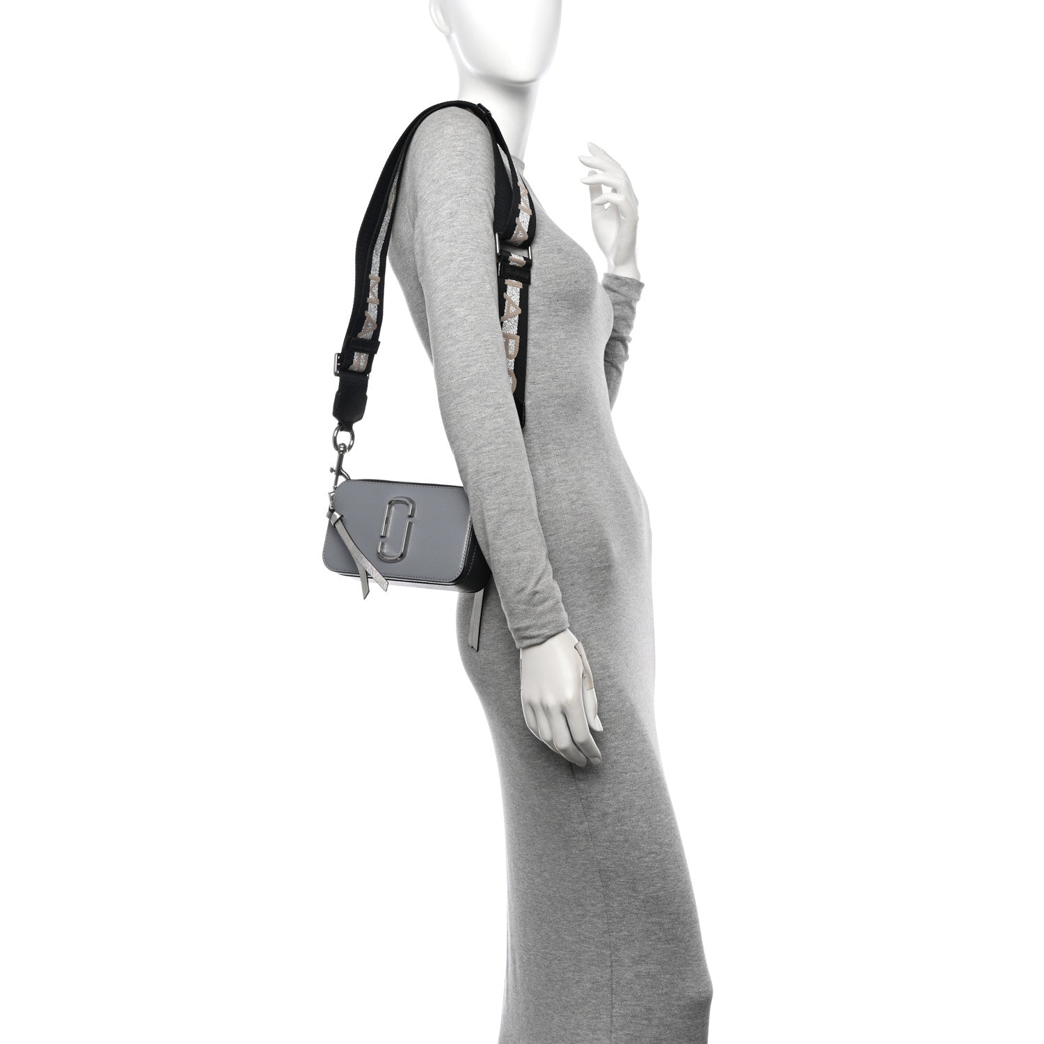 Marc Jacobs Saffiano Small Snapshot Camera Bag Wolf Grey 2 of 10
