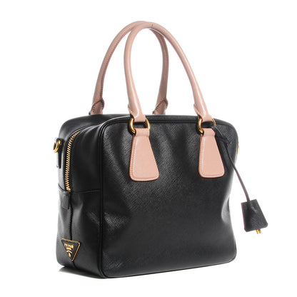 Prada Saffiano Lux Bauletto Black Cammeo 3 of 11