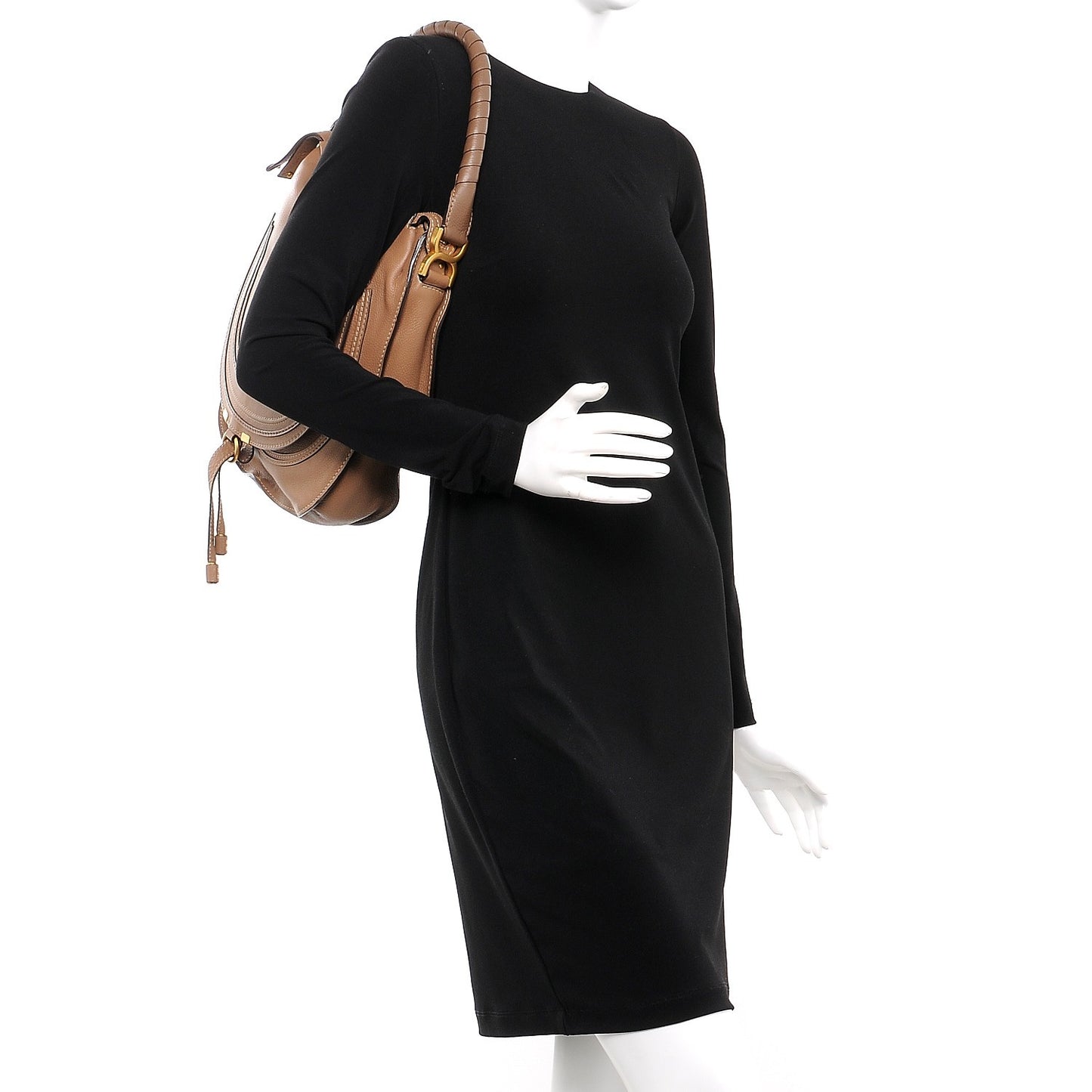 Calfskin Medium Marcie Hobo Nut